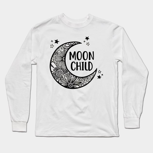 Moon Child Long Sleeve T-Shirt by piggiespearlswork